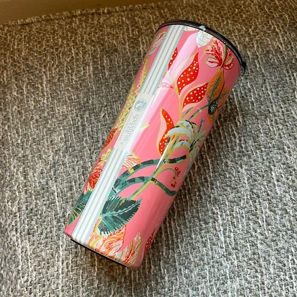 Spartina 449 Stainless Steel 22 ounce Tumbler Cup Travel Mug Queenie Pink - Picture 2 of 8